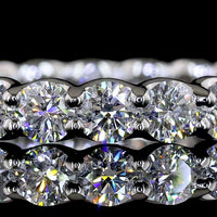 Platinum 2.06 Carat Eternity Band with U-Prong Set Round Lab Diamonds - 20 Stones, E-F Color VS Clarity - Covaloro Fine Jewelry