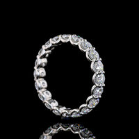 Platinum 2.06 Carat Eternity Band with U-Prong Set Round Lab Diamonds - 20 Stones, E-F Color VS Clarity - Covaloro Fine Jewelry