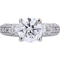 Platinum 2.18 Carat Diamond Solitaire Engagement Ring - Eternal Love Brilliance