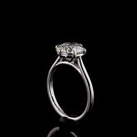 Platinum 2.55 Carat Round Brilliant Cut Solitaire Engagement Ring with F VVS2 Lab Diamond and Six-Prong Setting - Covaloro Fine Jewelry