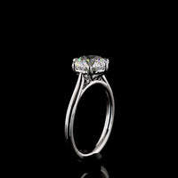 Platinum 2.55 Carat Round Brilliant Cut Solitaire Engagement Ring with F VVS2 Lab Diamond and Six-Prong Setting - Covaloro Fine Jewelry