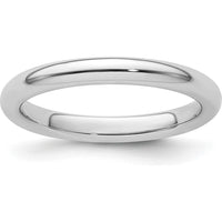 Platinum 2.5mm Comfort-Fit Domed Wedding Band - Size 5 by Luciano & Cie