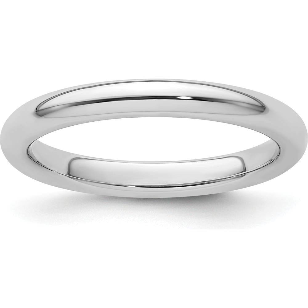 Platinum 2.5mm Comfort-Fit Domed Wedding Band - Size 5 by Luciano & Cie