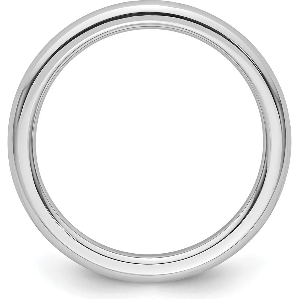 Platinum 2.5mm Comfort-Fit Domed Wedding Band - Size 5 by Luciano & Cie