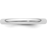 Platinum 2.5mm Comfort-Fit Domed Wedding Band - Size 5 by Luciano & Cie