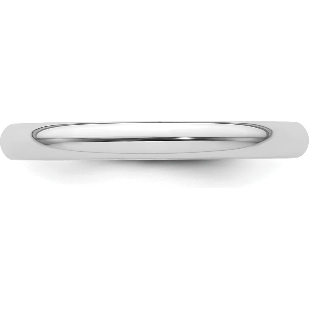 Platinum 2.5mm Comfort-Fit Domed Wedding Band - Size 5 by Luciano & Cie