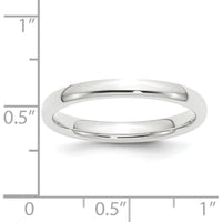 Platinum 2.5mm Comfort-Fit Domed Wedding Band - Size 5 by Luciano & Cie