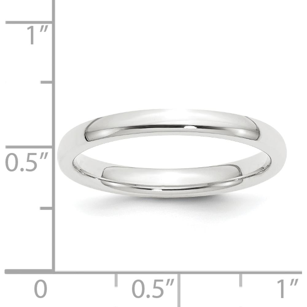 Platinum 2.5mm Comfort-Fit Domed Wedding Band - Size 5 by Luciano & Cie
