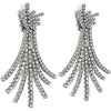 Platinum 22.00 Total Carat Weight Tassel Diamond Pendant Earrings
