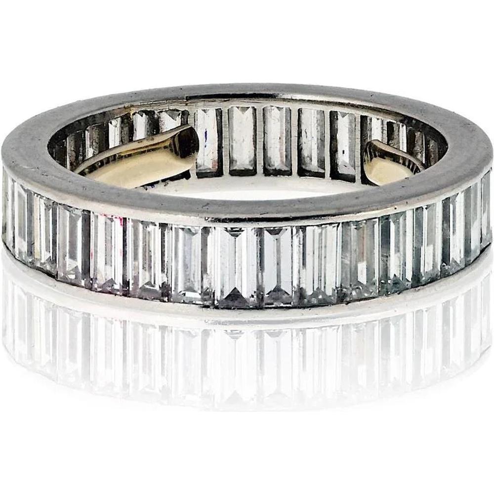 Platinum 3.00 Carats Baguette Diamond Eternity Ring with Channel Setting - Vintage 1960s Design