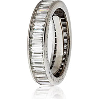 Platinum 3.00 Carats Baguette Diamond Eternity Ring with Channel Setting - Vintage 1960s Design