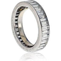 Platinum 3.00 Carats Baguette Diamond Eternity Ring with Channel Setting - Vintage 1960s Design