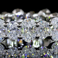 Platinum 3.4 Carat Total Weight Eternity Band with 20 North-South Set Oval Cut Lab Diamonds, E-F Color VS Clarity - Covaloro Fine Jewelry