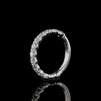 Platinum 3/4 Eternity Band with 1.07 Carat Round Brilliant Cut Lab Grown Diamonds - Prong Set, E-F Color, VS Clarity - Covaloro Fine Jewelry