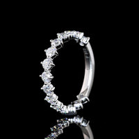 Platinum 3/4 Eternity Band with 15 Round Brilliant Cut Lab Diamonds - 1.20 Carats Total Diamond Weight - Covaloro Fine Jewelry