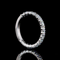 Platinum 3/4 Eternity Band with Prong Set Brilliant Round Lab Diamonds - 0.78 Carats Total Diamond Weight, E-F Color, VS Clarity - Covaloro Fine Jewelry