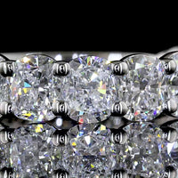 Platinum 3/4 Eternity Band with Prong Set Cushion Cut Lab Diamonds - 2.46 Carat Total Weight, E-F Color, VS Clarity - Covaloro Fine Jewelry