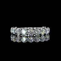 Platinum 3/4 Eternity Band with U-Prong Set Round Lab-Grown Diamonds - 1.84 Carats Total Diamond Weight - Covaloro Fine Jewelry