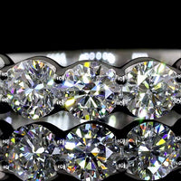 Platinum 3/4 Eternity Band with U-Prong Set Round Lab-Grown Diamonds - 1.84 Carats Total Diamond Weight - Covaloro Fine Jewelry