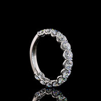 Platinum 3/4 Eternity Band with U-Prong Set Round Lab-Grown Diamonds - 1.84 Carats Total Diamond Weight - Covaloro Fine Jewelry