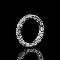 Platinum 3.85 Carats Eternity Band with Round Brilliant Cut Lab Diamonds in Prong Setting - E-F Color VS Clarity - Covaloro Fine Jewelry