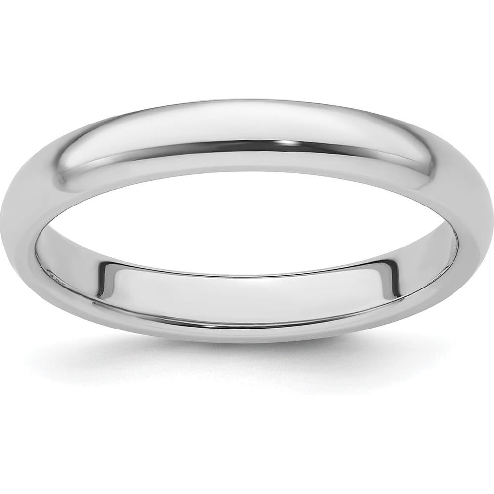 Platinum 3mm Comfort-Fit Domed Wedding Band - Lightweight and Polished by Luciano & Cie