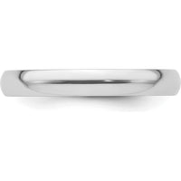 Platinum 3mm Comfort-Fit Domed Wedding Band - Lightweight and Polished by Luciano & Cie