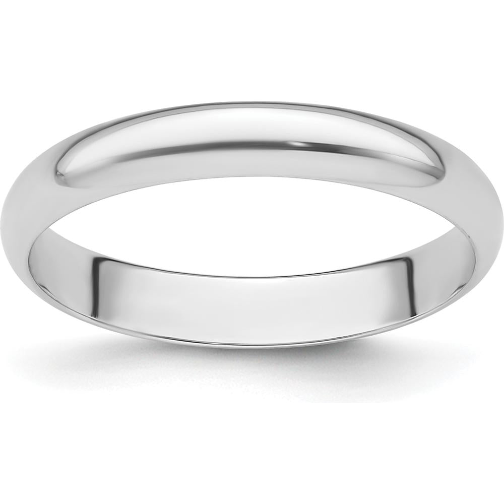 Platinum 3mm Half Round Featherweight Wedding Band Size 10.5 by Luciano & Cie