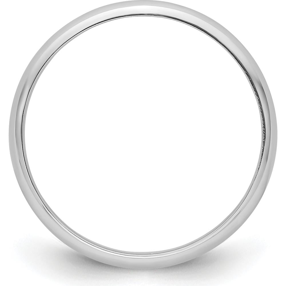 Platinum 3mm Half Round Featherweight Wedding Band Size 10.5 by Luciano & Cie