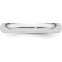 Platinum 3mm Half Round Featherweight Wedding Band Size 10.5 by Luciano & Cie