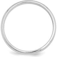 Platinum 3mm Half Round Wedding Band - Classic Polished Finish by Luciano & Cie