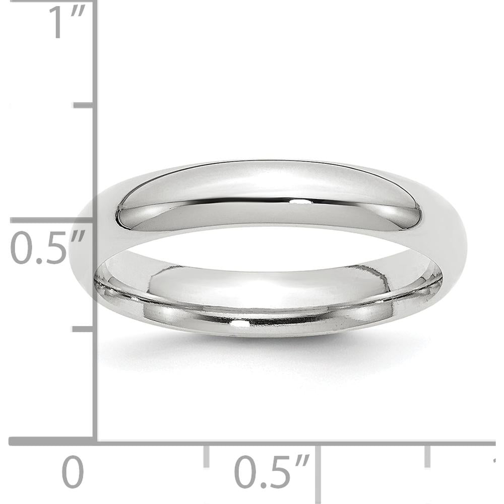 Platinum 4mm Comfort-Fit Domed Wedding Band - Size 4.5 by Luciano & Cie