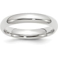 Platinum 4mm Comfort-Fit Wedding Band - 950 Purity, Domed Shape, Polished Finish by Luciano & Cie