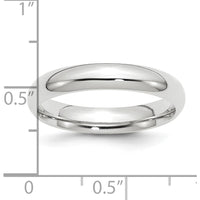Platinum 4mm Comfort-Fit Wedding Band - 950 Purity, Domed Shape, Polished Finish by Luciano & Cie