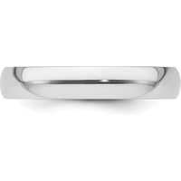 Platinum 4mm Comfort-Fit Wedding Band - Lightweight and Polished Finish - Size 4.5 by Luciano & Cie