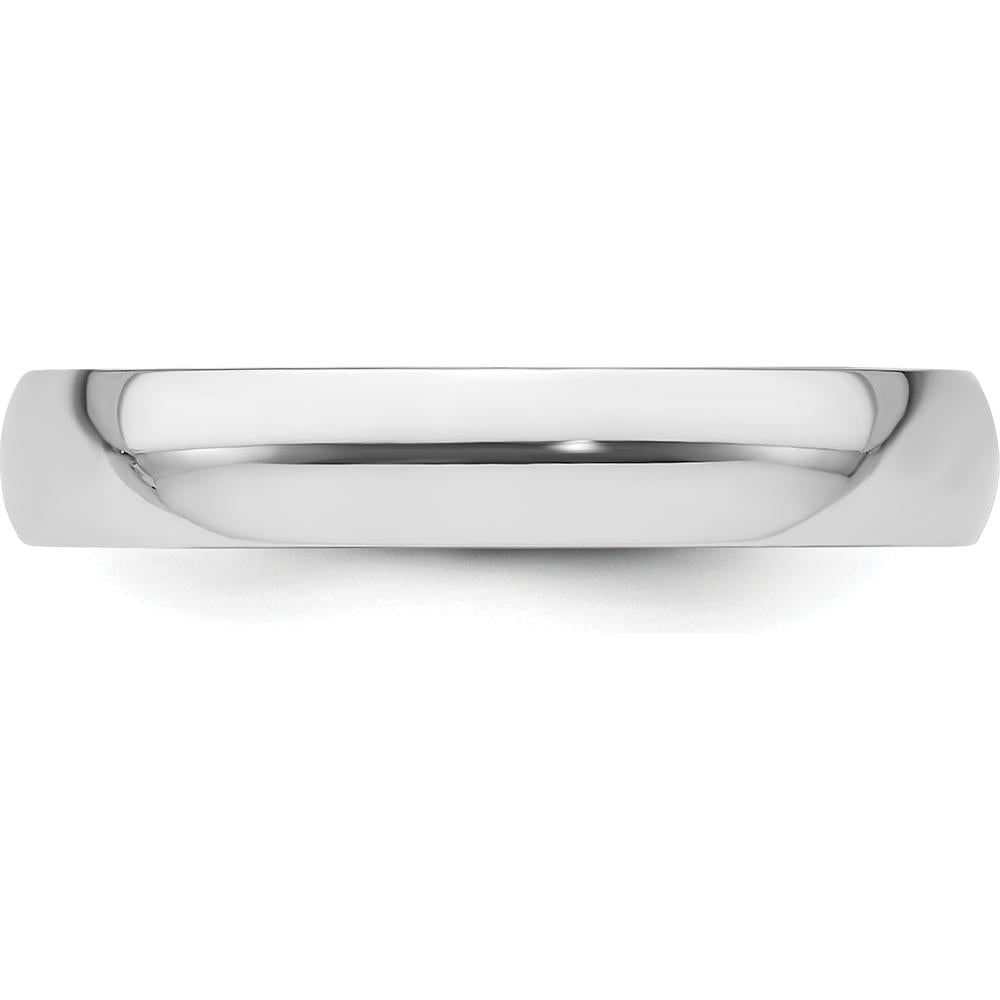 Platinum 4mm Comfort-Fit Wedding Band - Lightweight and Polished Finish - Size 4.5 by Luciano & Cie