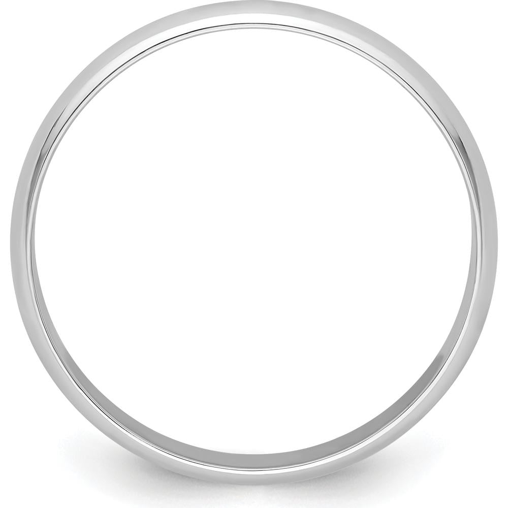 Platinum 4mm Half Round Wedding Band - Lightweight and Polished Finish by Luciano & Cie