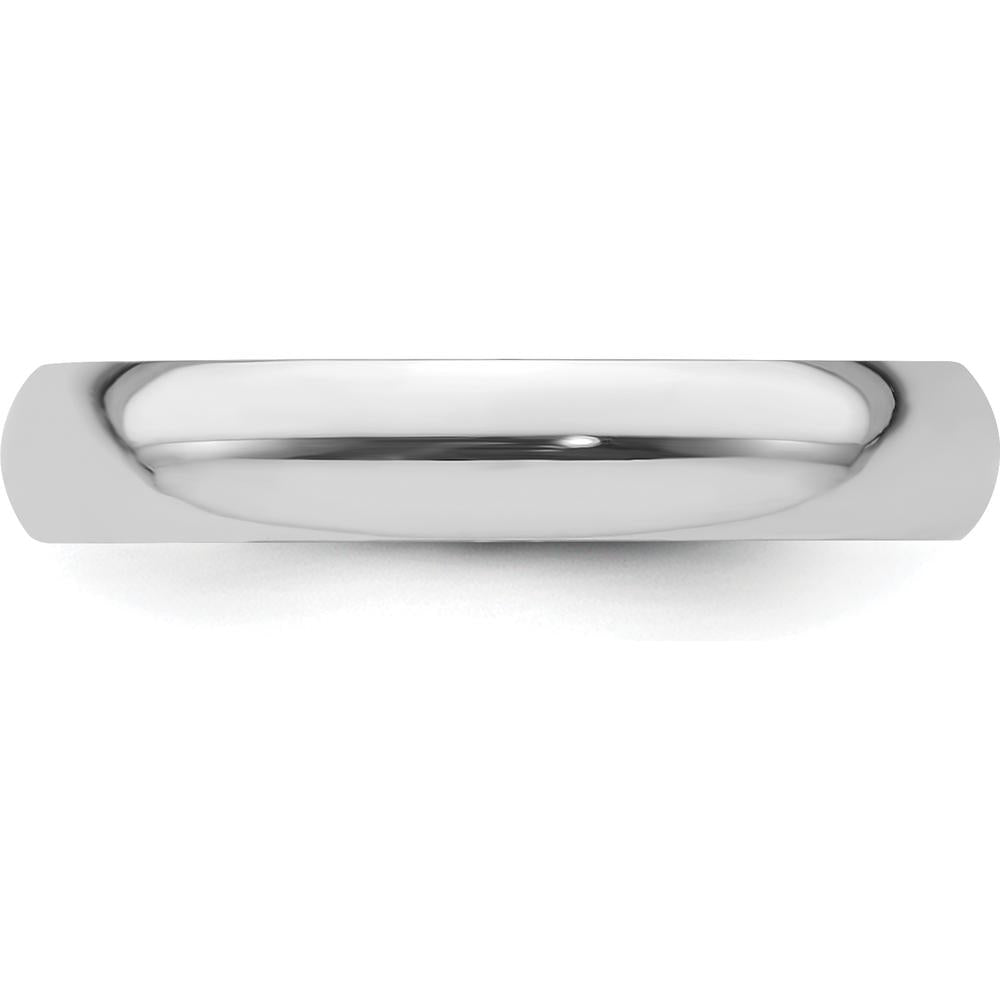 Platinum 4mm Half Round Wedding Band - Lightweight and Polished Finish by Luciano & Cie
