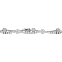 Platinum 5.25 Carat Total Weight Lab Grown Diamond Tennis Bracelet - 5.25 Carat Total Diamond Weight