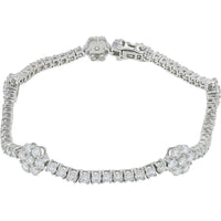 Platinum 5.25 Carat Total Weight Lab Grown Diamond Tennis Bracelet - 5.25 Carat Total Diamond Weight