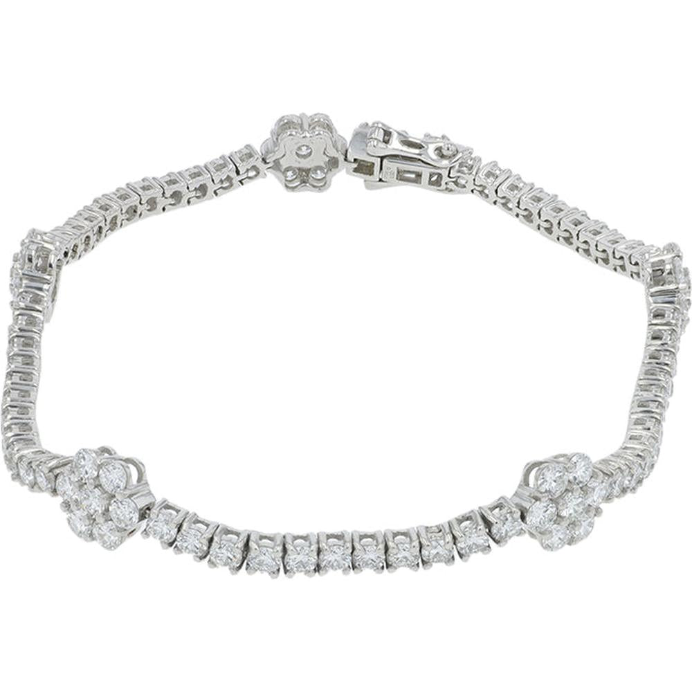 Platinum 5.25 Carat Total Weight Lab Grown Diamond Tennis Bracelet - 5.25 Carat Total Diamond Weight