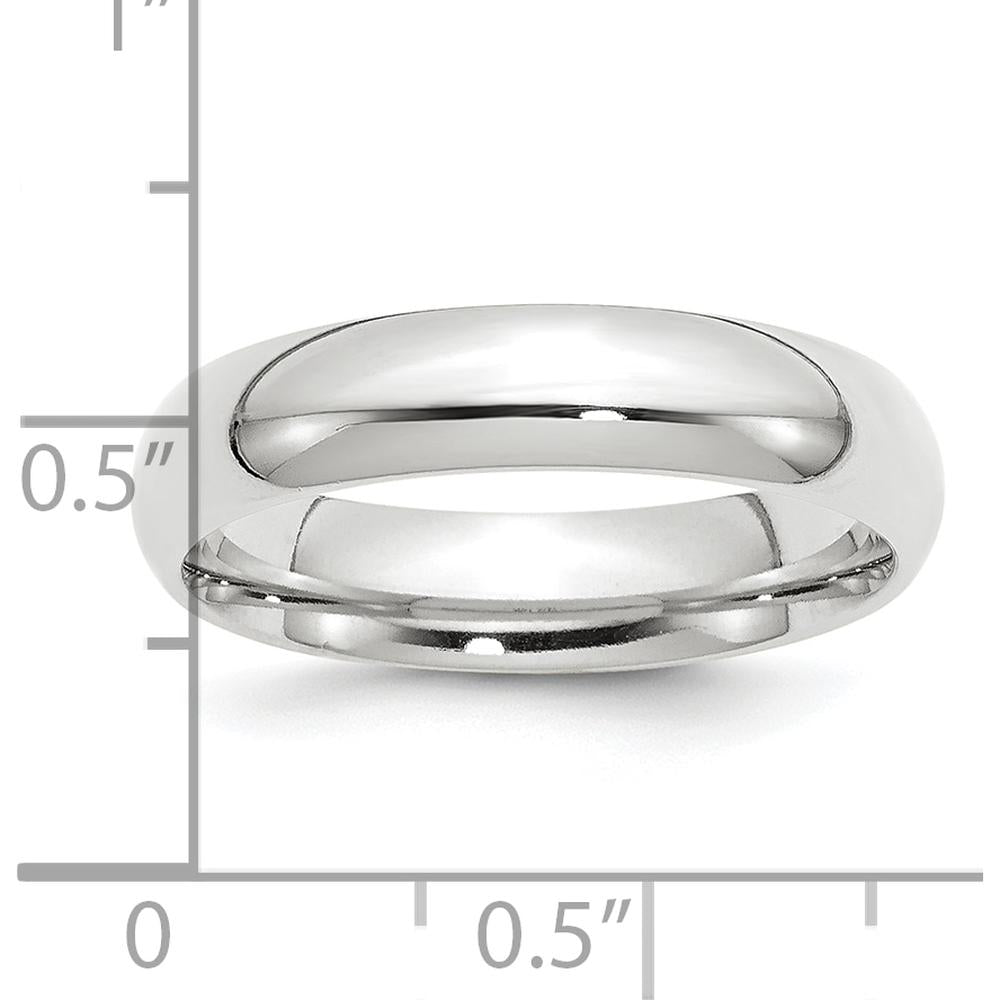 Platinum 5mm Comfort-Fit Wedding Band - Domed Shape, Polished Finish by Luciano & Cie