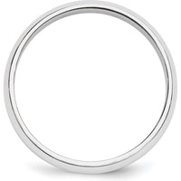 Platinum 5mm Half Round Wedding Band in Size 7.5 - Polished Finish by Luciano & Cie