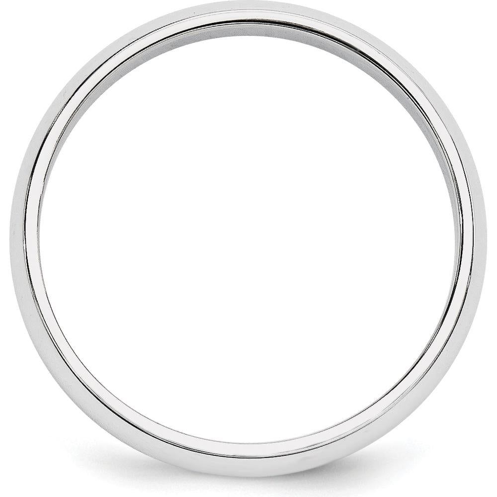 Platinum 5mm Half Round Wedding Band in Size 7.5 - Polished Finish by Luciano & Cie