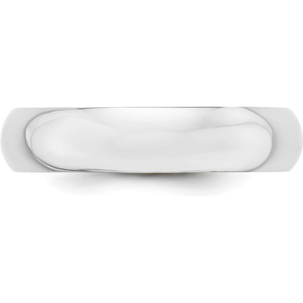 Platinum 5mm Half Round Wedding Band in Size 7.5 - Polished Finish by Luciano & Cie