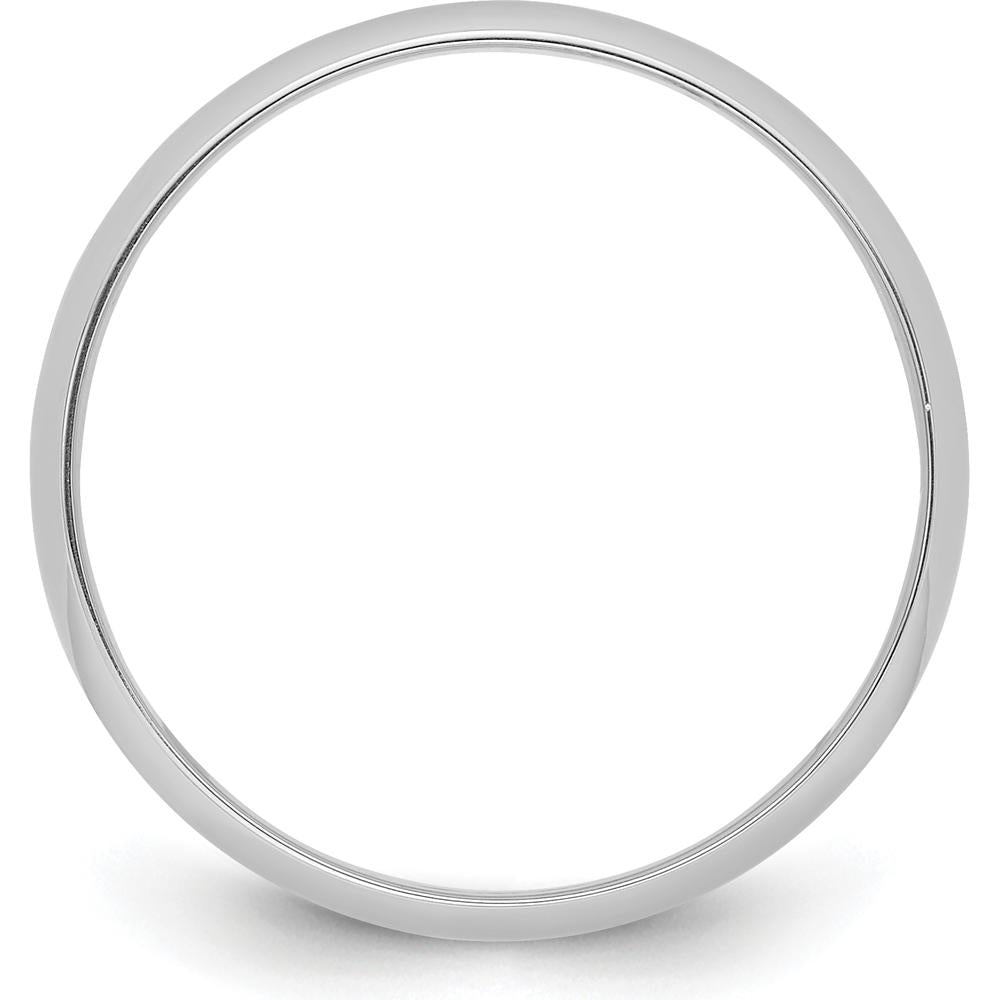 Platinum 5mm Half Round Wedding Band - Lightweight, Engravable, Polished Finish by Luciano & Cie