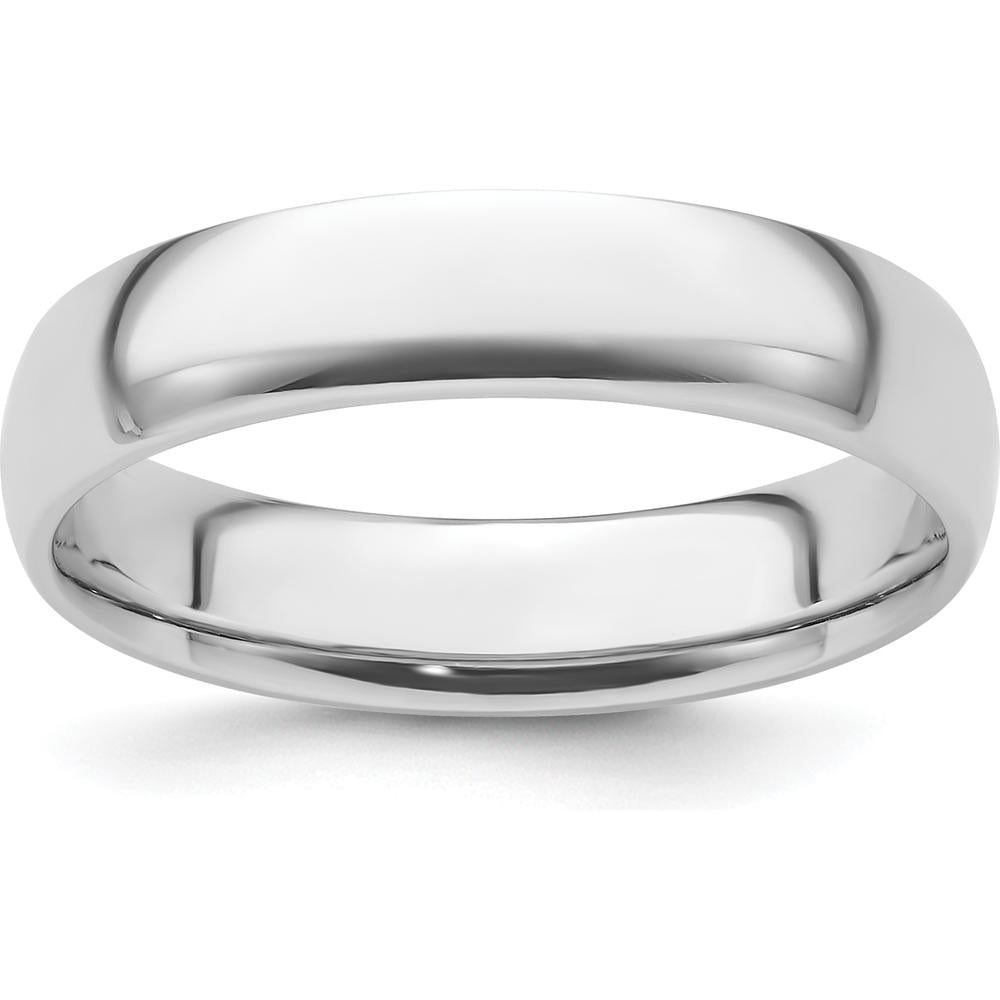 Platinum 5mm Lightweight Comfort-Fit Wedding Band Size 10 - Polished Finish by Luciano & Cie