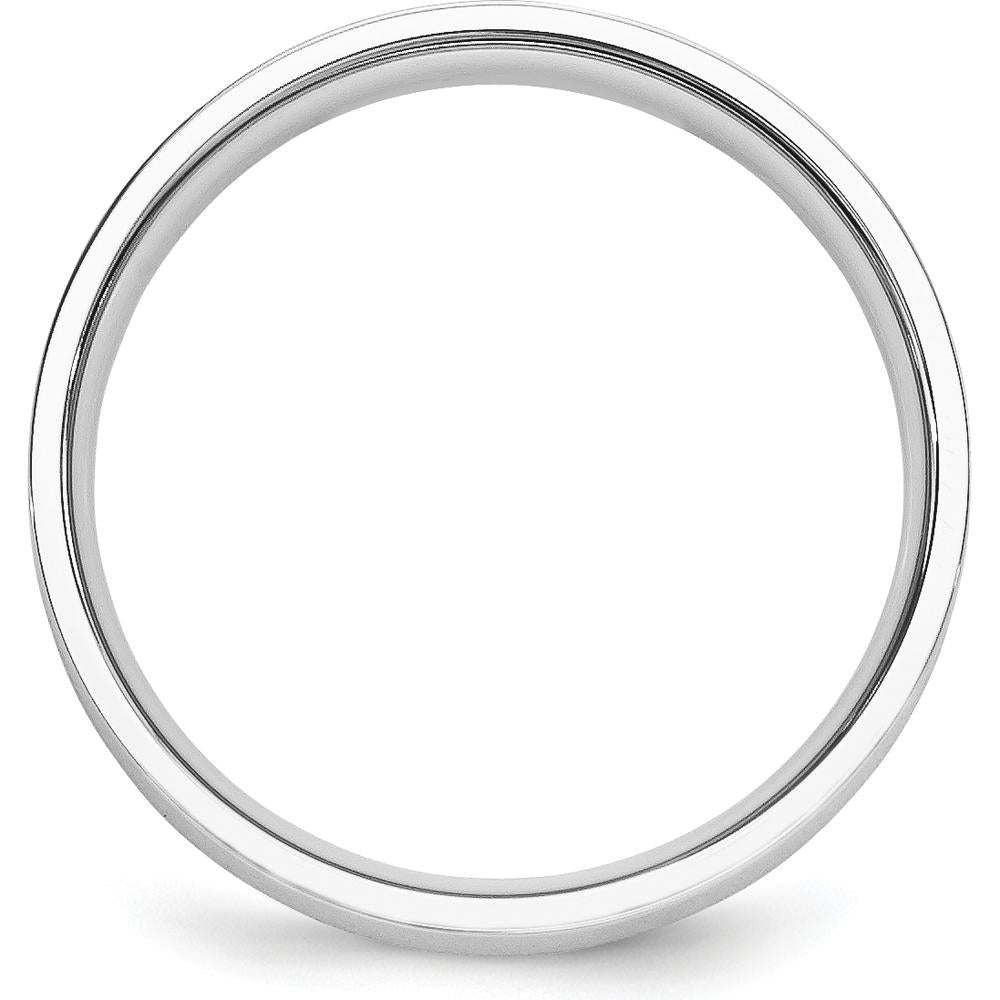 Platinum 5mm Polished Flat Wedding Band - Size 10 by Luciano & Cie