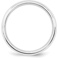 Platinum 5mm Polished Milgrain Comfort-Fit Wedding Band - Size 6 by Luciano & Cie