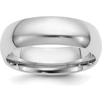 Platinum 6mm Comfort-Fit Wedding Band - Domed Polished Design by Luciano & Cie